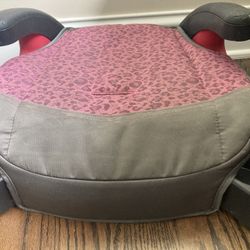Pink Car Booster Seat With 2 Slide Out Cup Holders For Beverage Or Storage