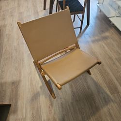 Bohemian Leather Folding Chair