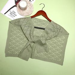 Summer shawl women's outerwear air-conditioned room shoulder guard vest versatile knitted hollow scarf