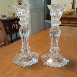 7 Inch Crystal Glass Candle Holders