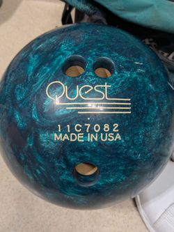 Quest Bowling Ball, Bag, and Dexter Shoes