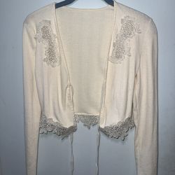 Lacemade White Cardigan 