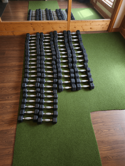 Hampton Rubber Coated Dumbbells Like New with Rack 624 lbs - San Diego, CA