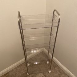 LIKE NEW Acrylic Rolling Storage Cart 