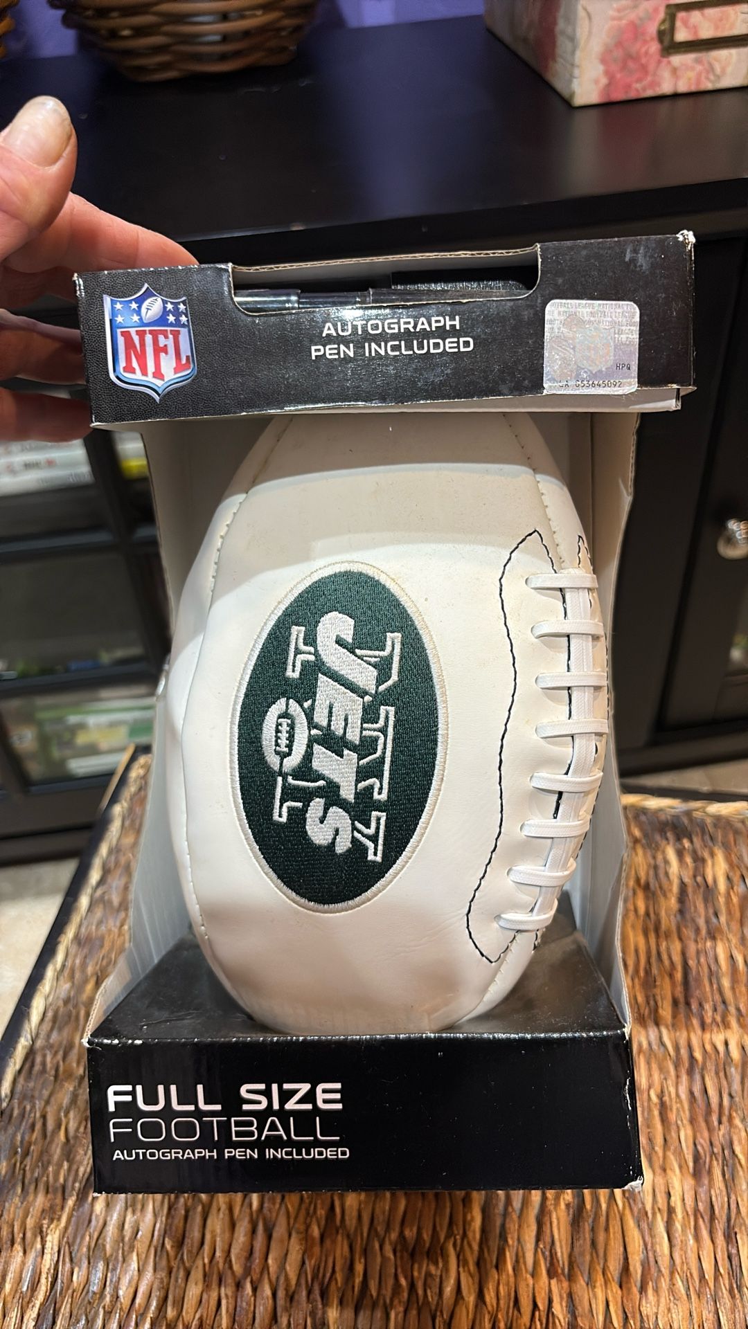 Wayne Chrebet Number 80 Jets Signed Football