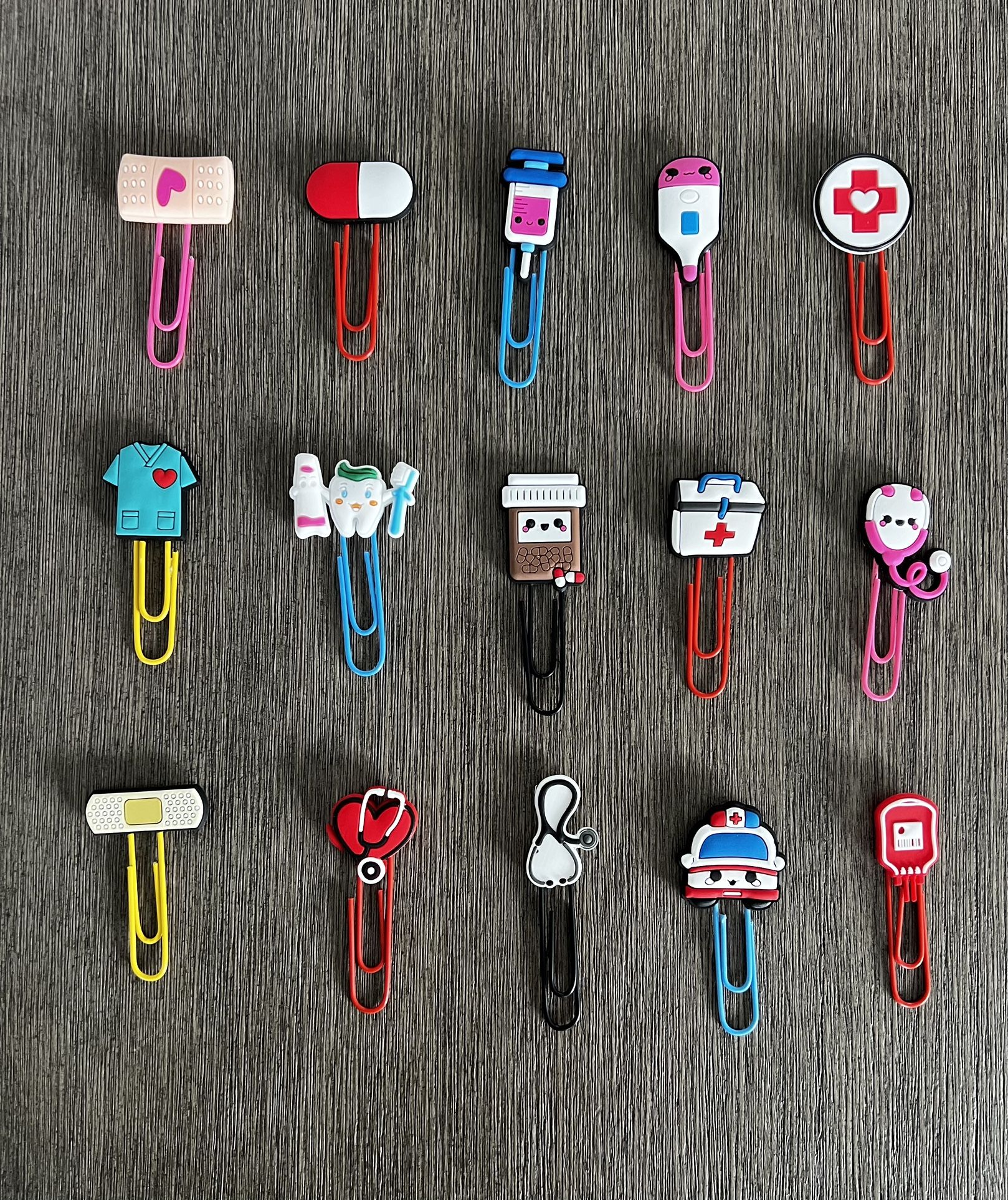 Medical Nurse Doctors Paper Clips, Balloon, Office Stationery Accessories, Planner clips decor, Paper Holder, Bookmarkers, Binder Clip