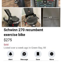 Schwin 270 Recumbent Excerise Bike