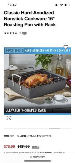 New  Calphalon Turkey Rack And Roaster 16”