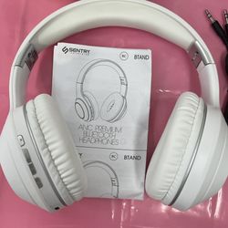 Sentry BTAND ANC Headphones, Wireless, White- Comes With Case And Accessories 
