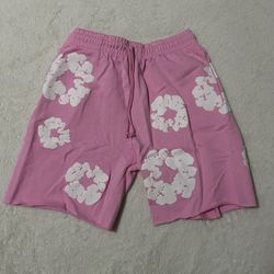 Pink Denim Shorts