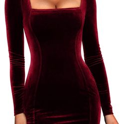 Wine Red Dress