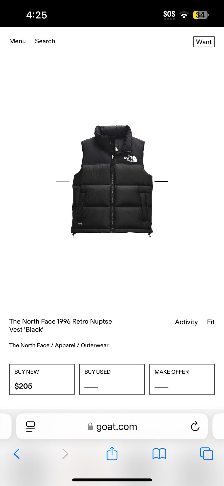 North Face Black Vest