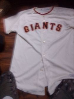 Majestic genuine leather  xl youth. Jersey giants