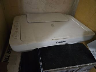 white Canon PIXMA MG2522 All-in-One Inkjet Printer, Scanner, and Copier.