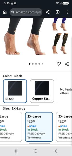 CopperJoint Calf Compression Sleeve, Size 2 XL