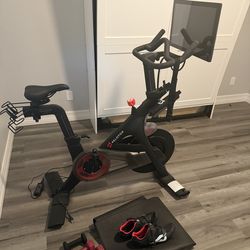 Peloton Bike and accessories