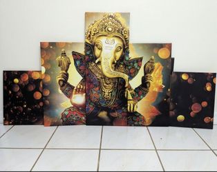 Ganesha Hindu God Canvas Pictures Artwork Home Decor