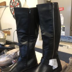 New Black Tall Boots-in Box!