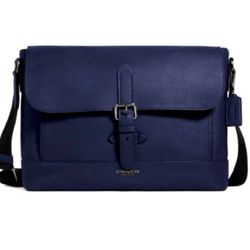 Coach Hudson Messenger Bag (Navy Blue)