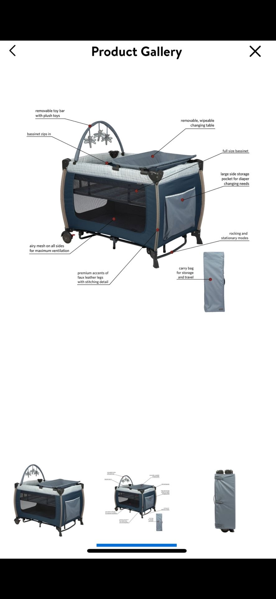 Baby Crib With Changing Table - New