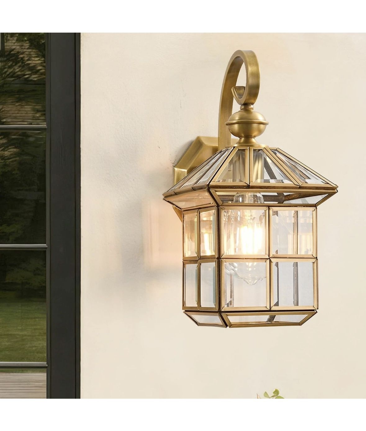 Copper Porch Lights Oil Rubbed Brass Outdoor Wall Lights 13.4in Exterior Lantern Light Fixture Waterproof Outside Wall Mount Sconce Lamp for Patio Gar
