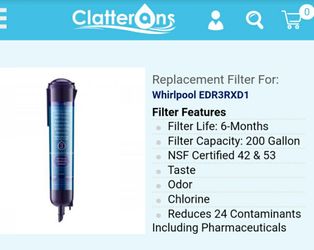 Refrigerator Water Filter EDR3RXD1