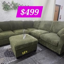 BRAND NEW 4PCS SECTIONAL SOFA SET WITH OTTOMAN AND ACCENT PILLOW INCLUDED $499