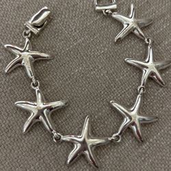 starfish silver bracelet 