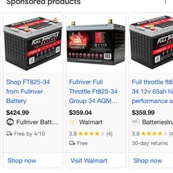 Car Battery / Full Throttle Model FT825-34