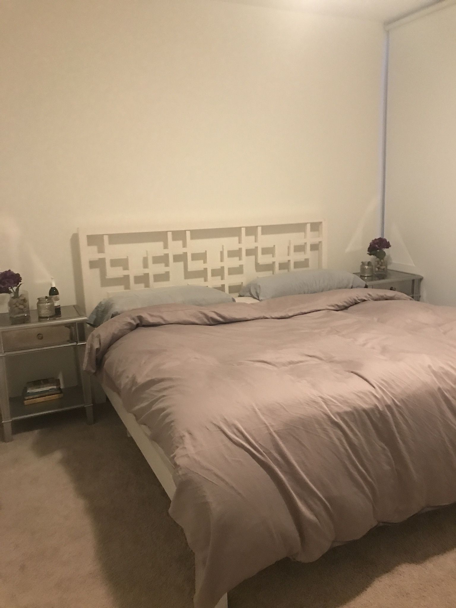 Modern Glass Dresser And Night Stands