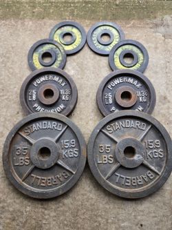 140lb older Olympic Weight Plates Set