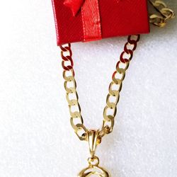 24"/Scorpion With Cuban Chain In Gold Plated