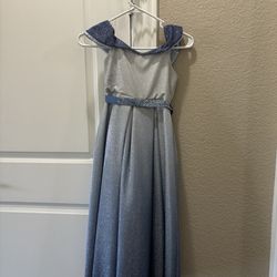 Blue And grey Shimmer Dress