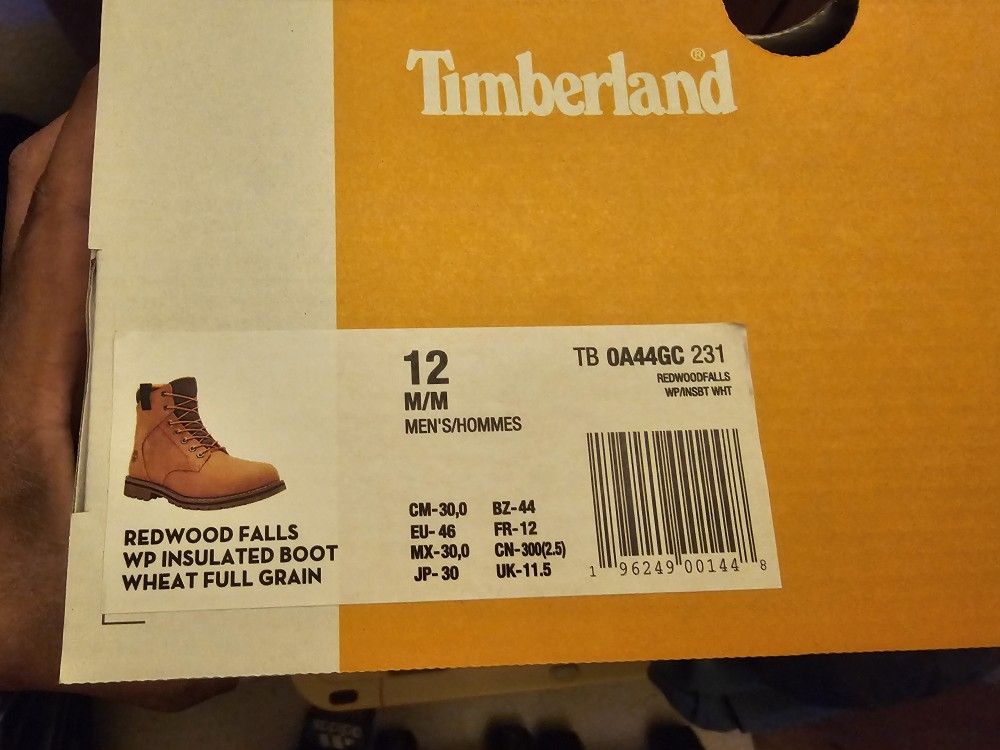 Men's Redwood Falls WP Insulated Boot Wheat Full Grain Size 12 M
