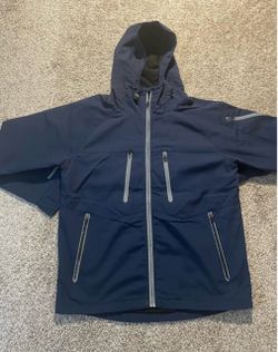 Men’s Navy Blue Lightweight Windbreaker Jacket – $10