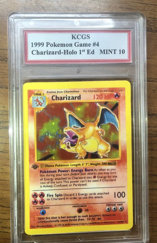 First Edition Charizard Graded 10 Novelty For Sale In Norwich NY
