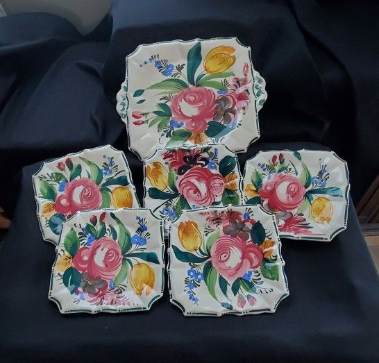 Vintage Italy Square Plates