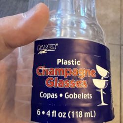 10 Packages Plastic Champagne Glasses New