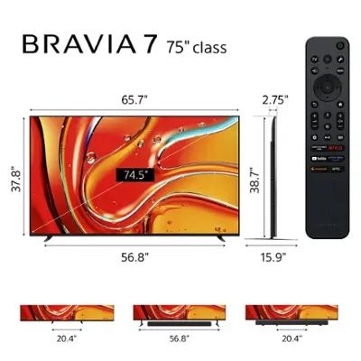 75” Sony Bravia 7 Mini LED QLED TV in new condition