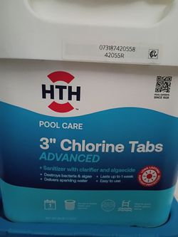 HTH Pool Care 3" Chlorine Tabs Advanced
