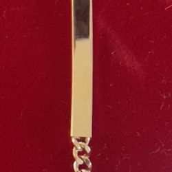 New 18k Real Gold Bracelet, 18 Karat NewCurb link Bracelet ,engraveable identification bracelet in 18K yellow gold. This bracelet is 3 mm wide and 6 i