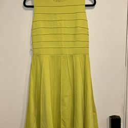 Yellow Green Calvin Klein Dress - Size 6