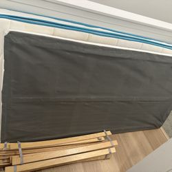 IKEA Extendable Bed Frame (twin) with Box Spring – White