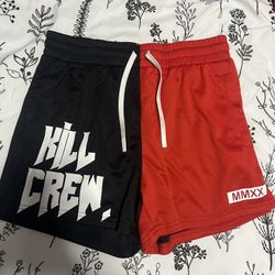 Kill Crew MUAY THAI FLAME SHORTS (MID THIGH CUT)