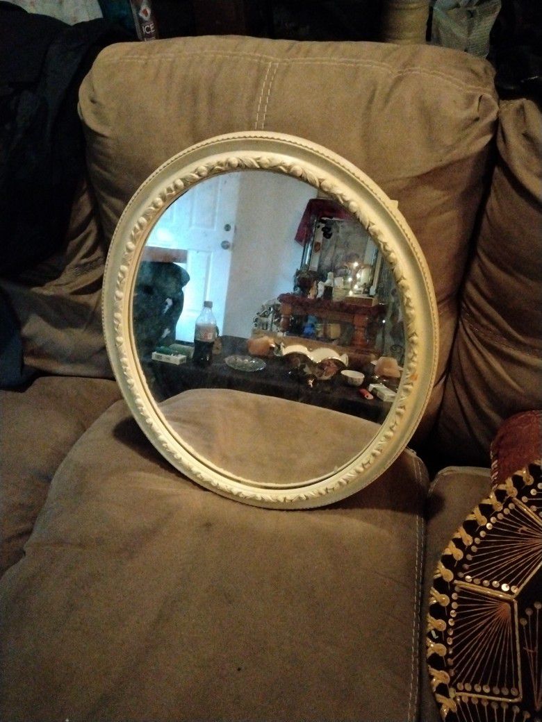 Oval Antique Vanity Mirror 