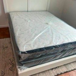 New FULL SIZ AND BED FRAME WITH MATTRESS Platforms