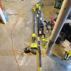 18v Weed Wacker And Pole Saw With Charger
