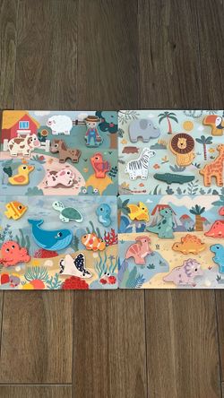 Wooden toddler puzzles