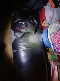 Punching bag and ufc gloves