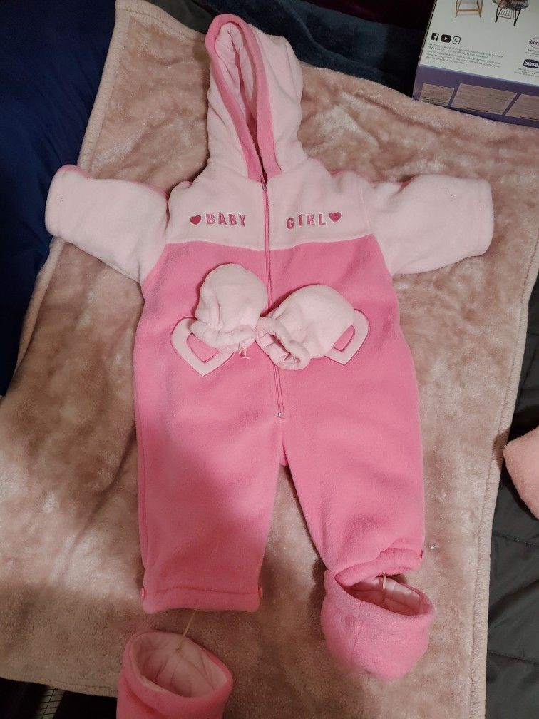 Girl And Baby Girl Warm Or Snow Outfit